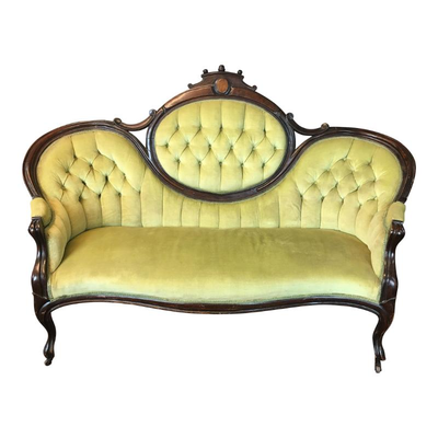 Victorian Lime Green Sofa
