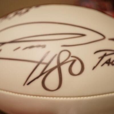 Signed Donald Driver football. 