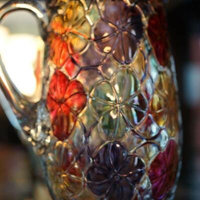 Czechloslavian multi colored art glass several pieces. 