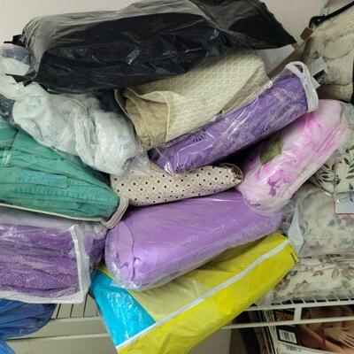 lots and lots of blankets and other bedding