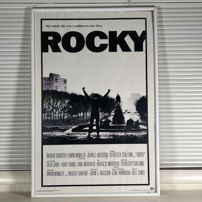 ROCKY POSTER | Rocky movie poster c. 2006 in a white frame; overall 37 x 25 in.