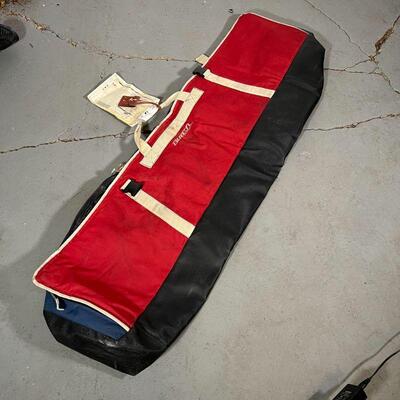 BURTON SKI BAG | Red white and blue vintage Burton Snowboards ski bag (approx. 64 x 20 in.)