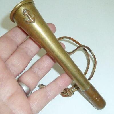 Brass nautical whistle