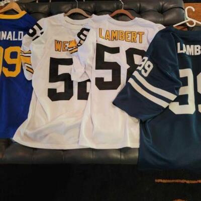 #1014 â€¢ 4 NFL Jerseys, Steelers, Rams Lambert, Webster, and Donald 