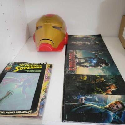 #2162 â€¢ Comic Books, Iron Man Mask, And Iron Man 3 Posters