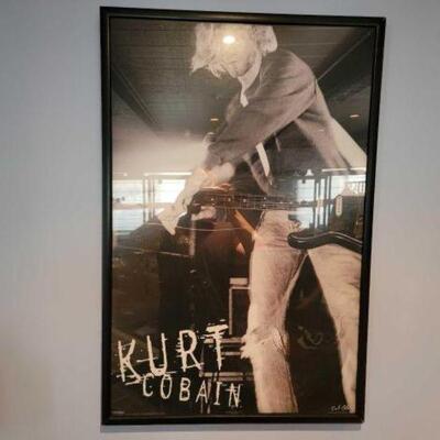 #1506 â€¢ Framed Kurt Cobain Print
