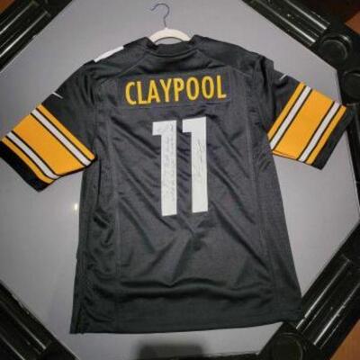 #1000 â€¢ Pittsburgh Steelers Chase Claypool Signed Jersey to Robert Downy Jr