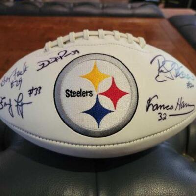 #1054 â€¢ Signed Pittsburgh Steelers Football Player signatures unknown