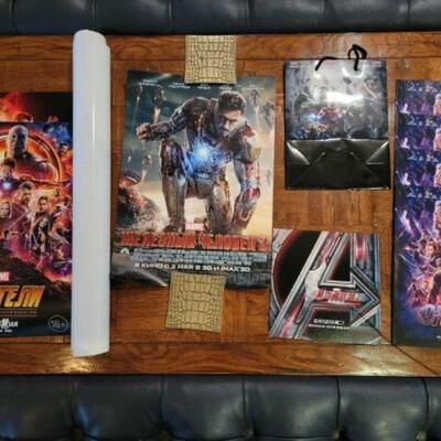 #1092 â€¢ Various Avengers and Iron Man Posters with Foreign Print.