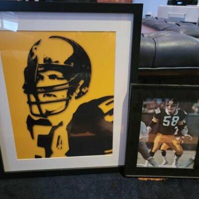 #1042 â€¢ (2) Framed Pieces of Steelers Artwork
