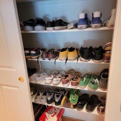 #6542 â€¢ Approx 30 Pairs Shoes All Size 12 Brands Include Polo, Addias, Vans, Pro Keds, Crocs, And More.