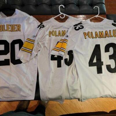 #1010 â€¢ 3 Pittsburg Steelers NFL Jerseys: Lambert, Miller and Hayward