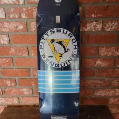 #1202 â€¢ Pittsburgh Penguins Skateboard Deck.