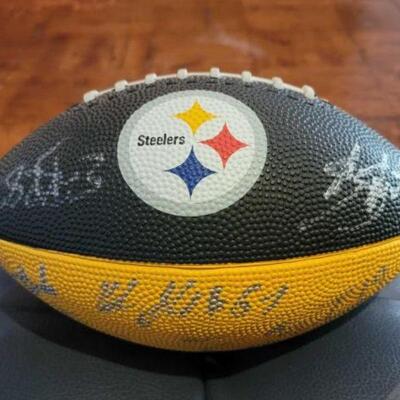 #1058 â€¢ Signed Pittsburgh Steelers Football Player signatures unknown