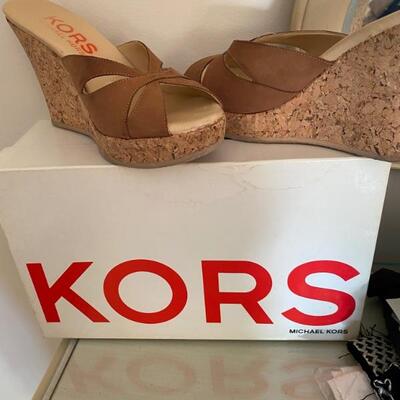 Michael Kors Cork Wedge Sandals 