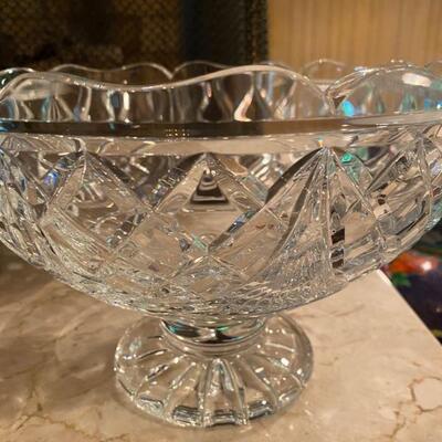 Waterford Crystal American Heritage Thomas Edison Footed Centerpiece 