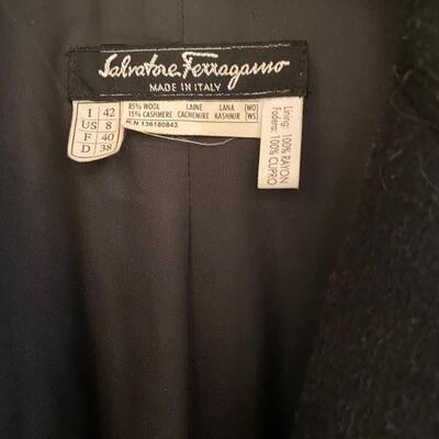 Salvatore Fergammo Black Cashmere Coat. Italy