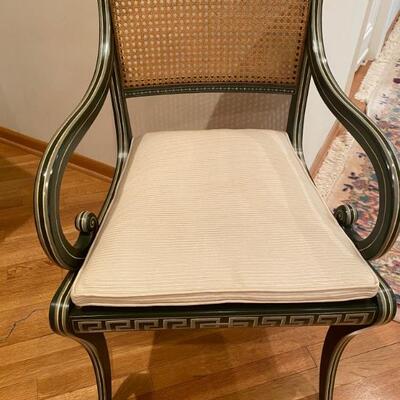 Vintage Kittinger Caned Seat/Back/Hand Painted Arm Chair 