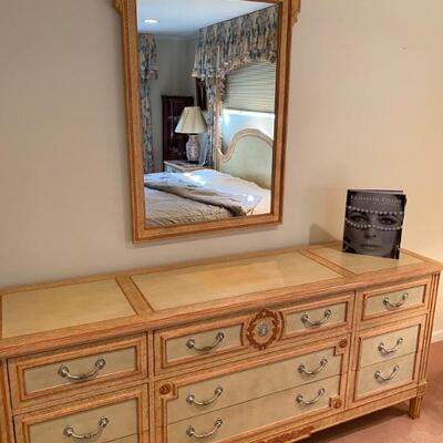 Baker Furniture French Estate Low Boy with Mirror