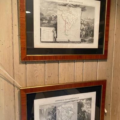 Antique Framed Maps