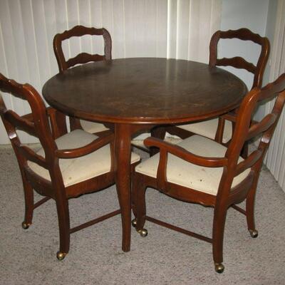 STANLEY FURNITURE TALBE AND 4 CHAIRS                                        BUY IT NOW $ 155.00