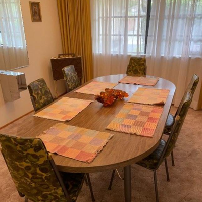 Mid-Century Formica 7-Piece Dining Room Set 