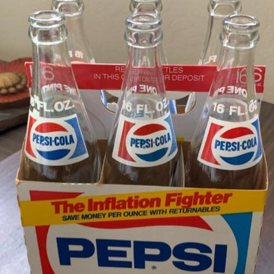 1984 16oz Pepsi Bottles & Carton