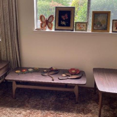 Mid-Century Coffee Table & End Tables