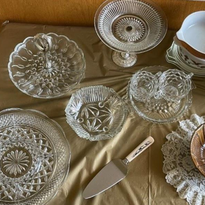 Vintage Crystal Dishes 