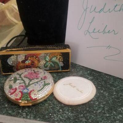 Judith leiber compact and lipstick holder