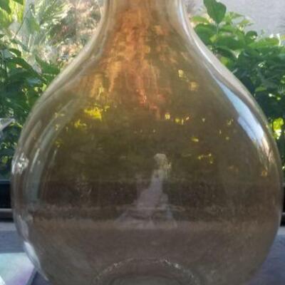 fab blown crackle glass vase