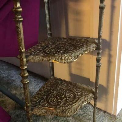 Brass 3-Tier Shelve