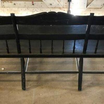 542. Antique Solid Bottom Bench 