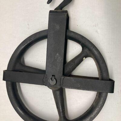 404. Antique Industrial Crosby-Laughlin Iron Foundry Maine Marine Ships Hoist Pulley