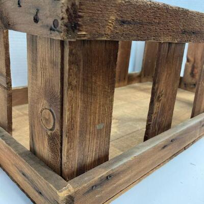 507. Vintage Unfinished Wooden Spruce Apple Crate from Orchard