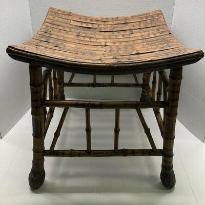 39. Vintage Bamboo Stool