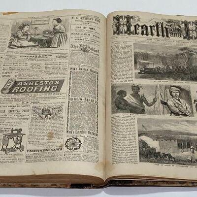 134. Ephemera HEARTH AND HOME July 6, 1872, to December 28, 1872, back issues bound antiquarian