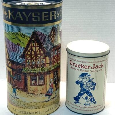 183. Advertising Tins German and Cracker Jack