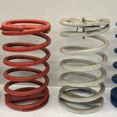 384. Four Vintage Industrial Metal Steam Punk Springs