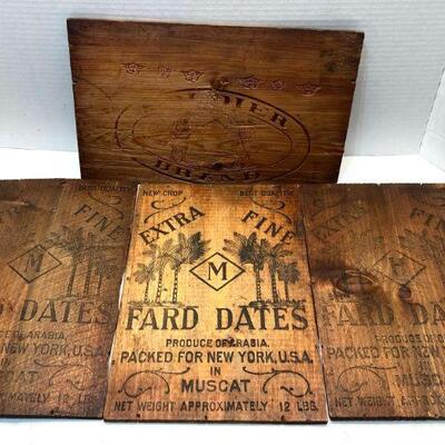 181. Advertising 4 pieces Fard Dates and Soldier Brand