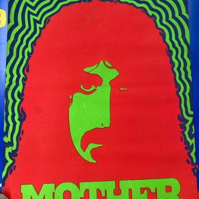 57. Vintage Mother Psychedelic Blacklight Poster of Frank Zappa by Larry Smart