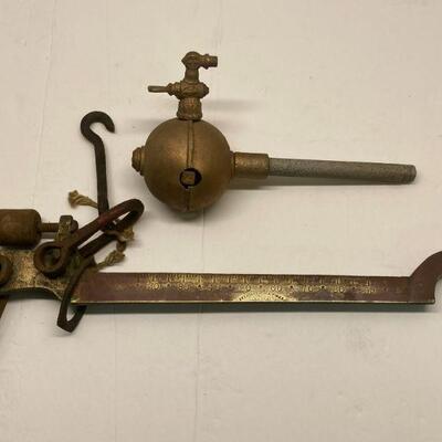 99. Brass Beam Scale from Keystone Scale Works & Victorian Gas Valve Shut off