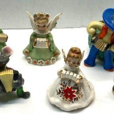 196. Large Lot of Figurines Playing Accordions