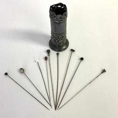 17. Eight Assorted Antique Metal Hat Pins