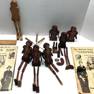 210. Steppin Sam Wooden Puppets