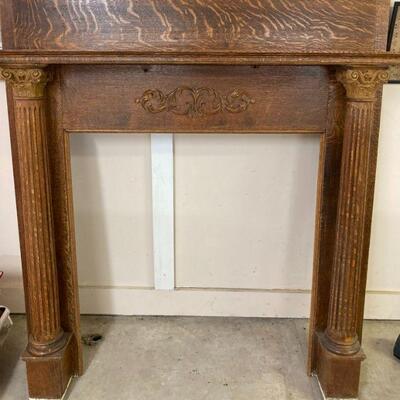 6. Oak Fireplace Mantel