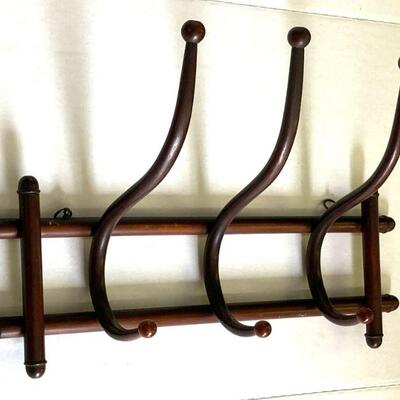 15. Vintage Wooden Coat and Hat Rack