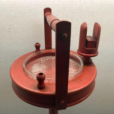 410. Vintage tall cigarette stand with holder and ash tray