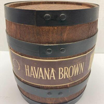 373. Vintage Havana Brown Cigar Barrel for 50 Cigars