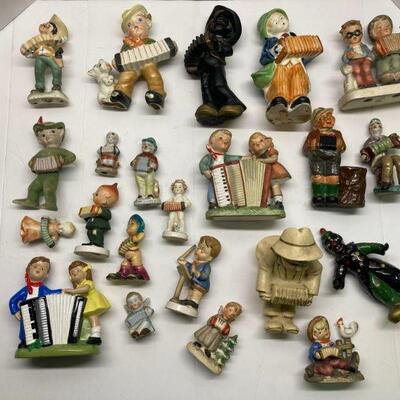 108. Box Lot of Accordion Figurines